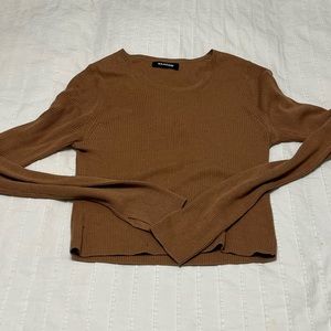 Cashmere/Silk Ribbed Crop Shirt